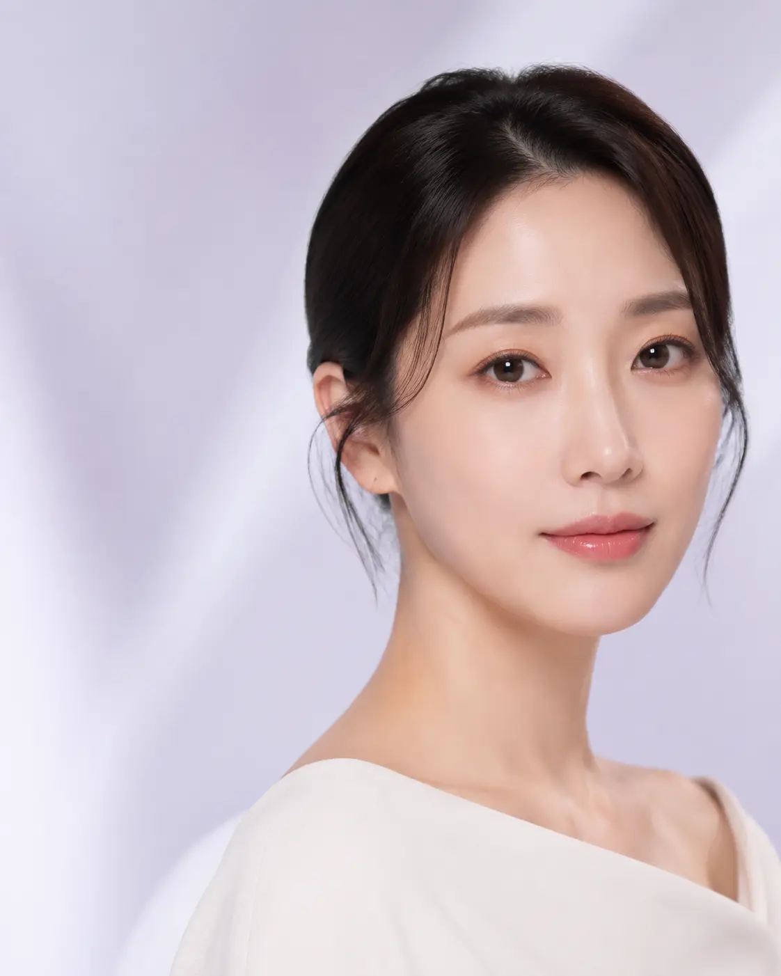 가로 비율과 눈꼬리 각도가 자연스러운 성인 여성 연출 이미지