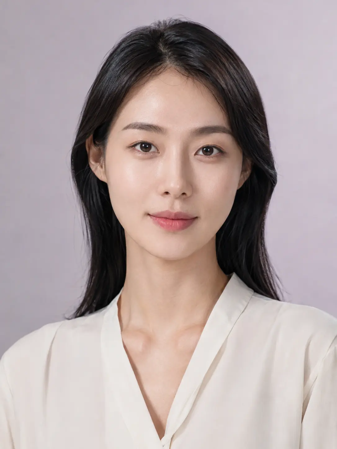 자연스러운 쌍꺼풀 라인의 성인 여성 연출 이미지